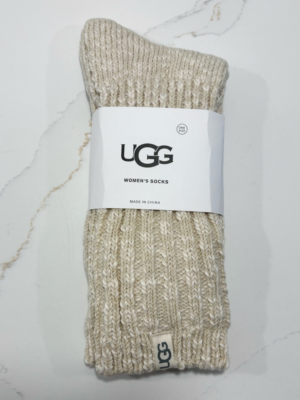 UGG Women’s Slouchy Crew Socks in Nightfall, Rib Knit, Size US 5-10 NWT